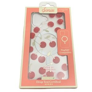 Sonix iPhone 6.7" 2024 Case MagSafe Cherry On Top Red Glitter Eco-Friendly NEW